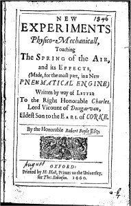 Robert Boyle's description of a controversial, leaky air-pump.